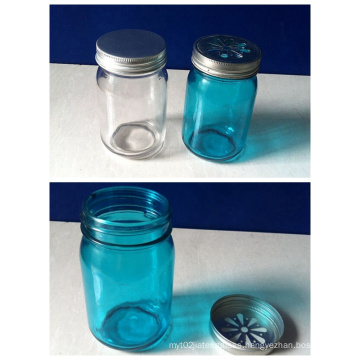 380ml 13oz Colored Glass Mason Jar Candle Jar with Lid